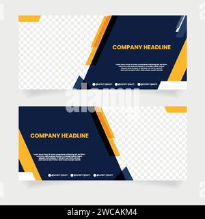 banner social media business purpose with image replacement space Stock Vector