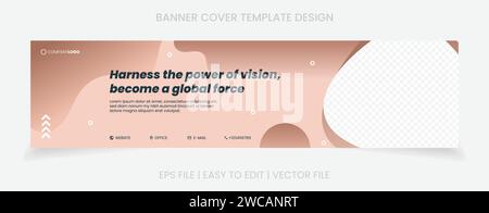Cover banner social media and website promotion with abstract background elegant design Stock Vector