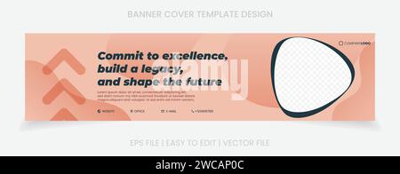 Cover banner social media and website promotion with abstract background elegant design Stock Vector