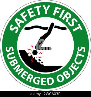 Water Safety First Sign - Submerged Objects Stock Vector Image & Art ...