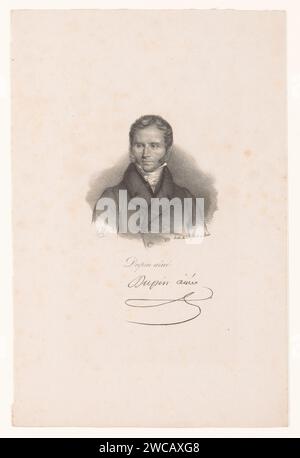 Portret van André Marie Jean Jacques Dupin, Nicolas Maurin, 1825 - 1842 print  Paris paper  historical persons Stock Photo