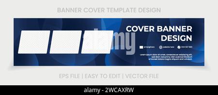 Banner business template cover social media vector design with abstract background Stock Vector