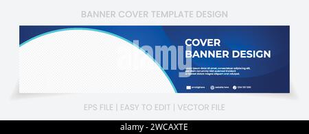 Banner business template cover social media vector design with abstract background Stock Vector