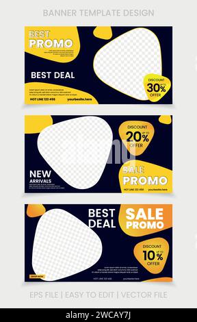 Business banner cover social media fashion sale discount promotion marketing advertising Stock Vector