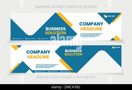 Business cover banner social media website header promotion corporate Stock Vector