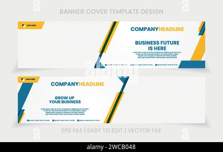 Banner cover social media website design business template design Stock Vector