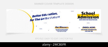 Banner cover social media website design business template design Stock Vector