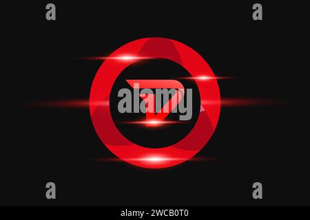 DV Red logo Design. Vector logo design for business. Stock Vector