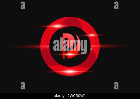 DP Red logo Design. Vector logo design for business. Stock Vector