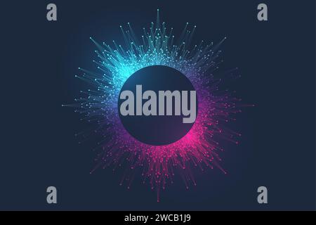 Quantum Computing Idea Design Element Concept. Deep Learning Artificial ...