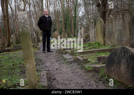 Ian Dungavell, CEO, Friends of Highgate Cemetery Trust, North London, as the graveyard secures £100,000 of National Lottery funding for renovations. Stock Photo