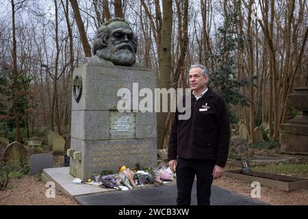 Ian Dungavell, CEO, Friends of Highgate Cemetery Trust, North London, as the graveyard secures £100,000 of National Lottery funding for renovations. Stock Photo