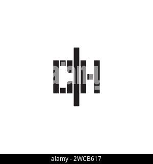 CH geometric bold concept in high quality professional design that will print well across any print media Stock Vector