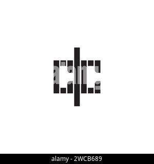 CC geometric bold concept in high quality professional design that will print well across any print media Stock Vector