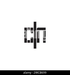 CN geometric bold concept in high quality professional design that will print well across any print media Stock Vector