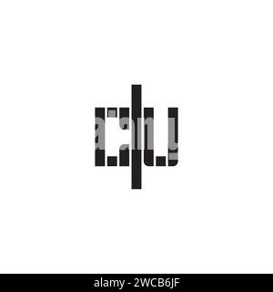 CU geometric bold concept in high quality professional design that will print well across any print media Stock Vector