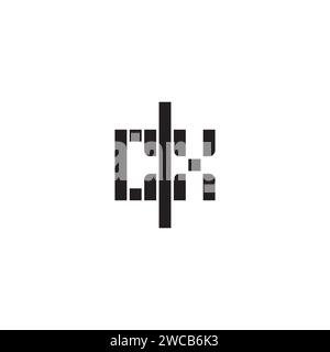 CX geometric bold concept in high quality professional design that will print well across any print media Stock Vector