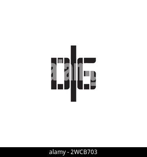 DG geometric bold concept in high quality professional design that will print well across any print media Stock Vector