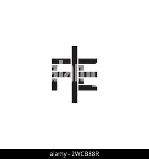 FE geometric bold concept in high quality professional design that will print well across any print media Stock Vector