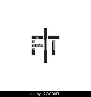FT geometric bold concept in high quality professional design that will print well across any print media Stock Vector