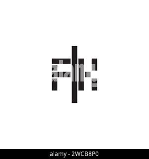 FK geometric bold concept in high quality professional design that will print well across any print media Stock Vector