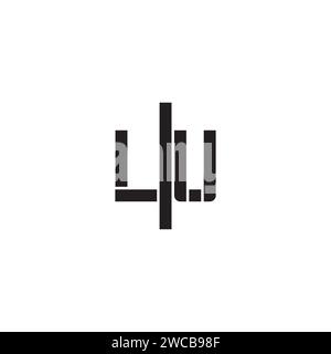 LU geometric bold concept in high quality professional design that will print well across any print media Stock Vector