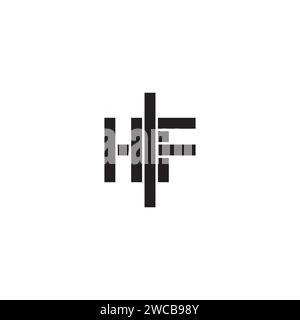 HF geometric bold concept in high quality professional design that will print well across any print media Stock Vector