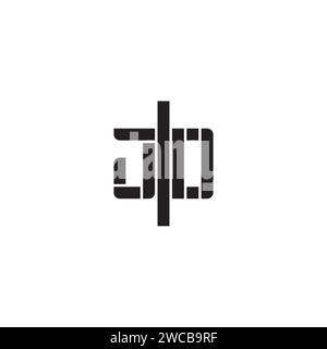 JD geometric bold concept in high quality professional design that will print well across any print media Stock Vector