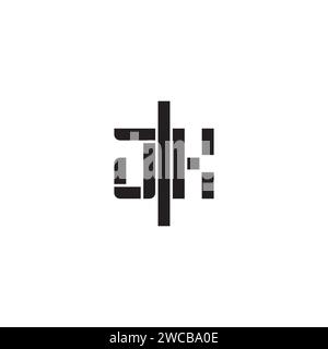 JK geometric bold concept in high quality professional design that will print well across any print media Stock Vector
