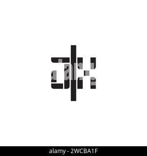 JX geometric bold concept in high quality professional design that will print well across any print media Stock Vector