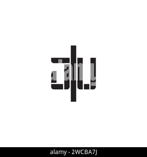 JU geometric bold concept in high quality professional design that will print well across any print media Stock Vector