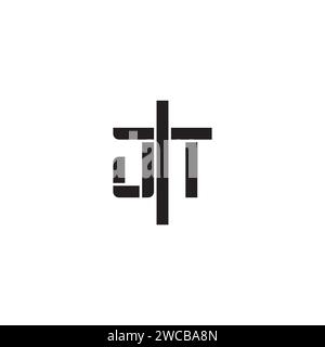 JT geometric bold concept in high quality professional design that will print well across any print media Stock Vector