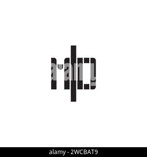 MD geometric bold concept in high quality professional design that will print well across any print media Stock Vector