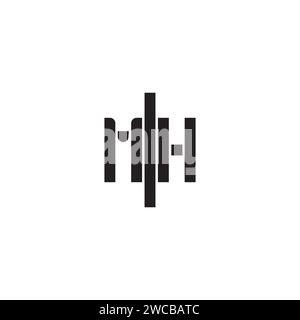 MH geometric bold concept in high quality professional design that will print well across any print media Stock Vector