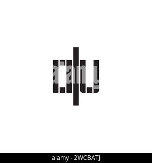 OU geometric bold concept in high quality professional design that will print well across any print media Stock Vector