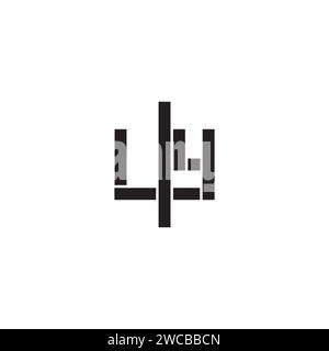 LY geometric bold concept in high quality professional design that will print well across any print media Stock Vector