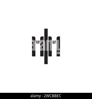 MM geometric bold concept in high quality professional design that will print well across any print media Stock Vector
