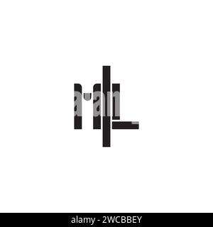 ML geometric bold concept in high quality professional design that will print well across any print media Stock Vector