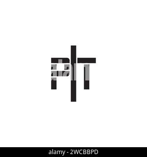 PT geometric bold concept in high quality professional design that will print well across any print media Stock Vector