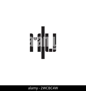 MU geometric bold concept in high quality professional design that will print well across any print media Stock Vector