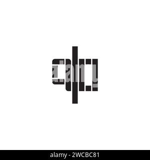 QO geometric bold concept in high quality professional design that will print well across any print media Stock Vector