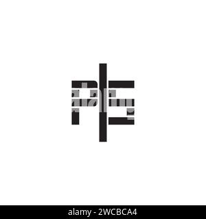 PS geometric bold concept in high quality professional design that will print well across any print media Stock Vector