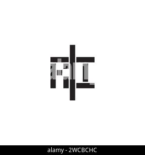 RI geometric bold concept in high quality professional design that will print well across any print media Stock Vector