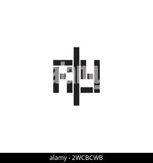 RY geometric bold concept in high quality professional design that will print well across any print media Stock Vector