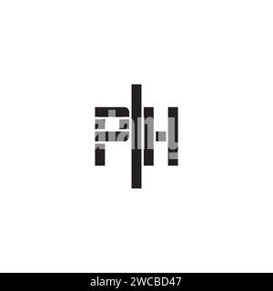 PH geometric bold concept in high quality professional design that will print well across any print media Stock Vector