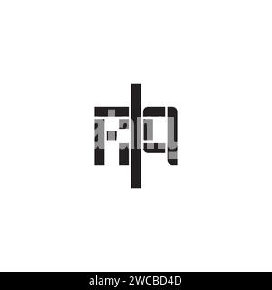 RQ geometric bold concept in high quality professional design that will print well across any print media Stock Vector