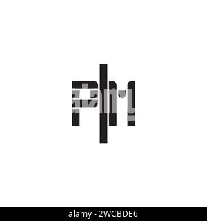 PM geometric bold concept in high quality professional design that will print well across any print media Stock Vector