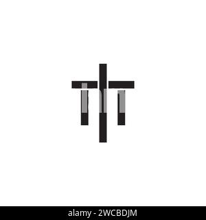 TT geometric bold concept in high quality professional design that will print well across any print media Stock Vector