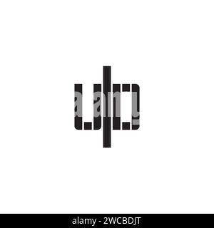 UD geometric bold concept in high quality professional design that will print well across any print media Stock Vector