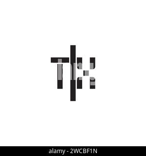 TX geometric bold concept in high quality professional design that will print well across any print media Stock Vector
